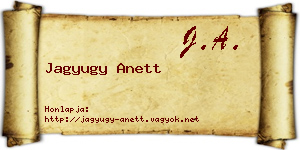 Jagyugy Anett névjegykártya